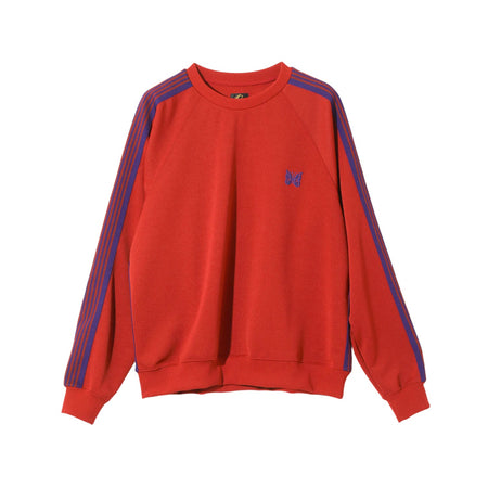 [NEEDLES]Track Crew Neck Shirt - Poly Smooth/RED(RW315)