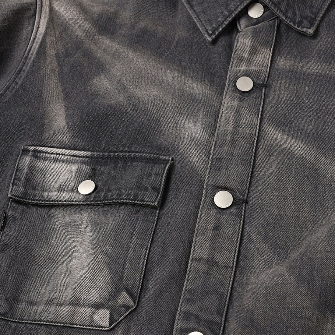 [JieDa]OVER SIZE DENIM SHIRT/BLACK(Jie-24W-SH07)