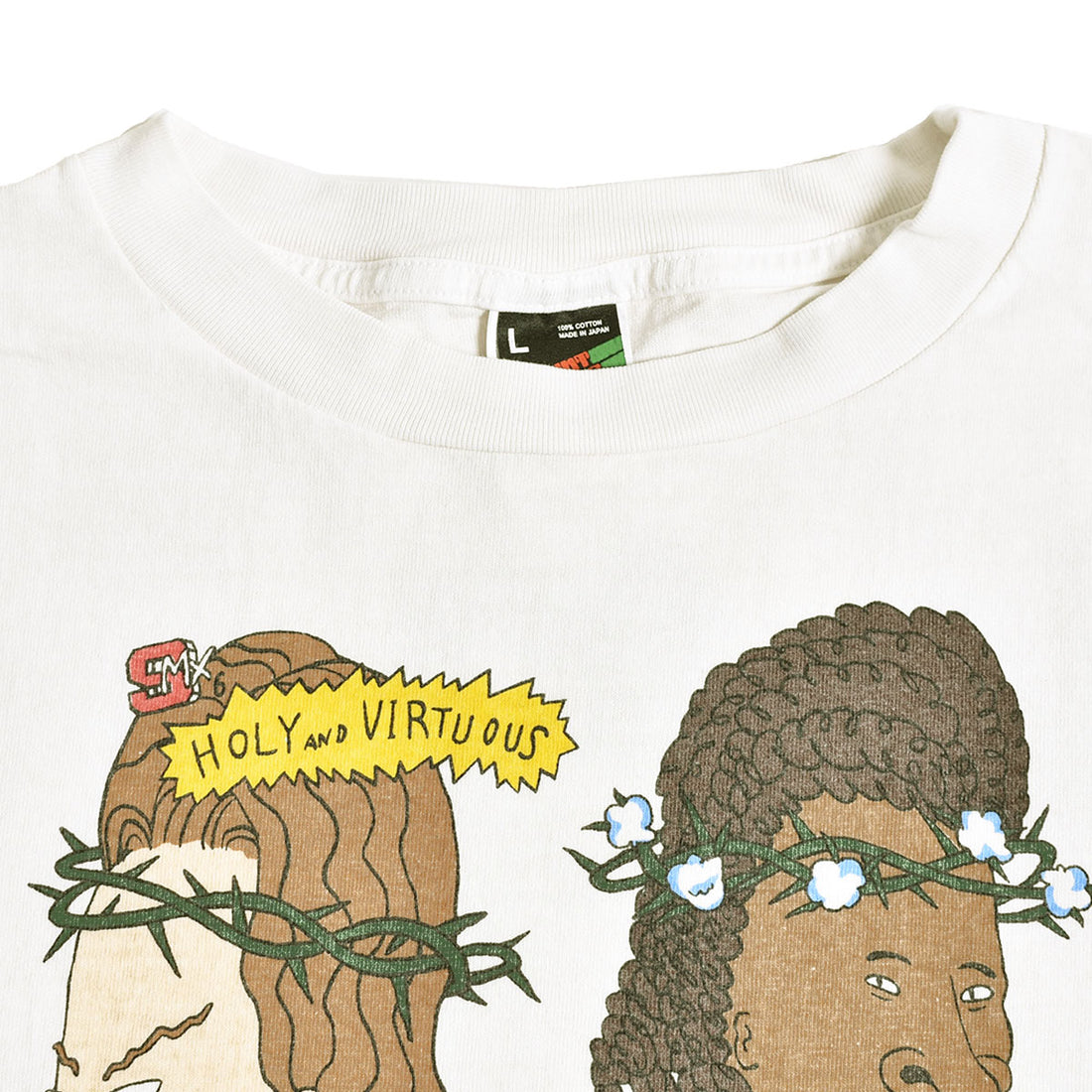 SAINT Mxxxxxx]DT_SS T-SHIRT/HLY&VIRTS/WHITE(SM-A23-0000-C22) – R&Co