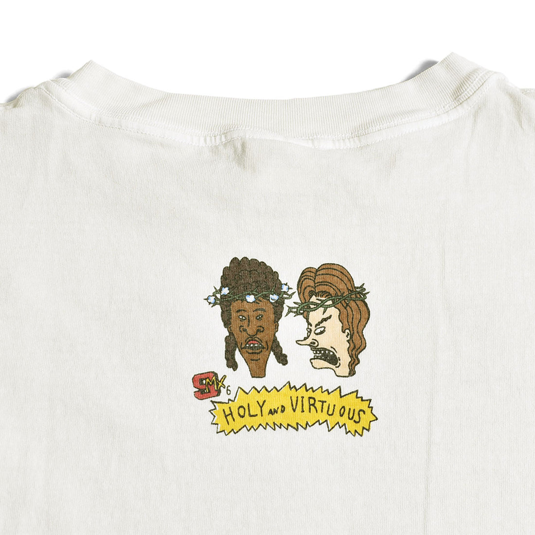 SAINT Mxxxxxx]DT_SS T-SHIRT/HLY&VIRTS/WHITE(SM-A23-0000-C22) – R&Co