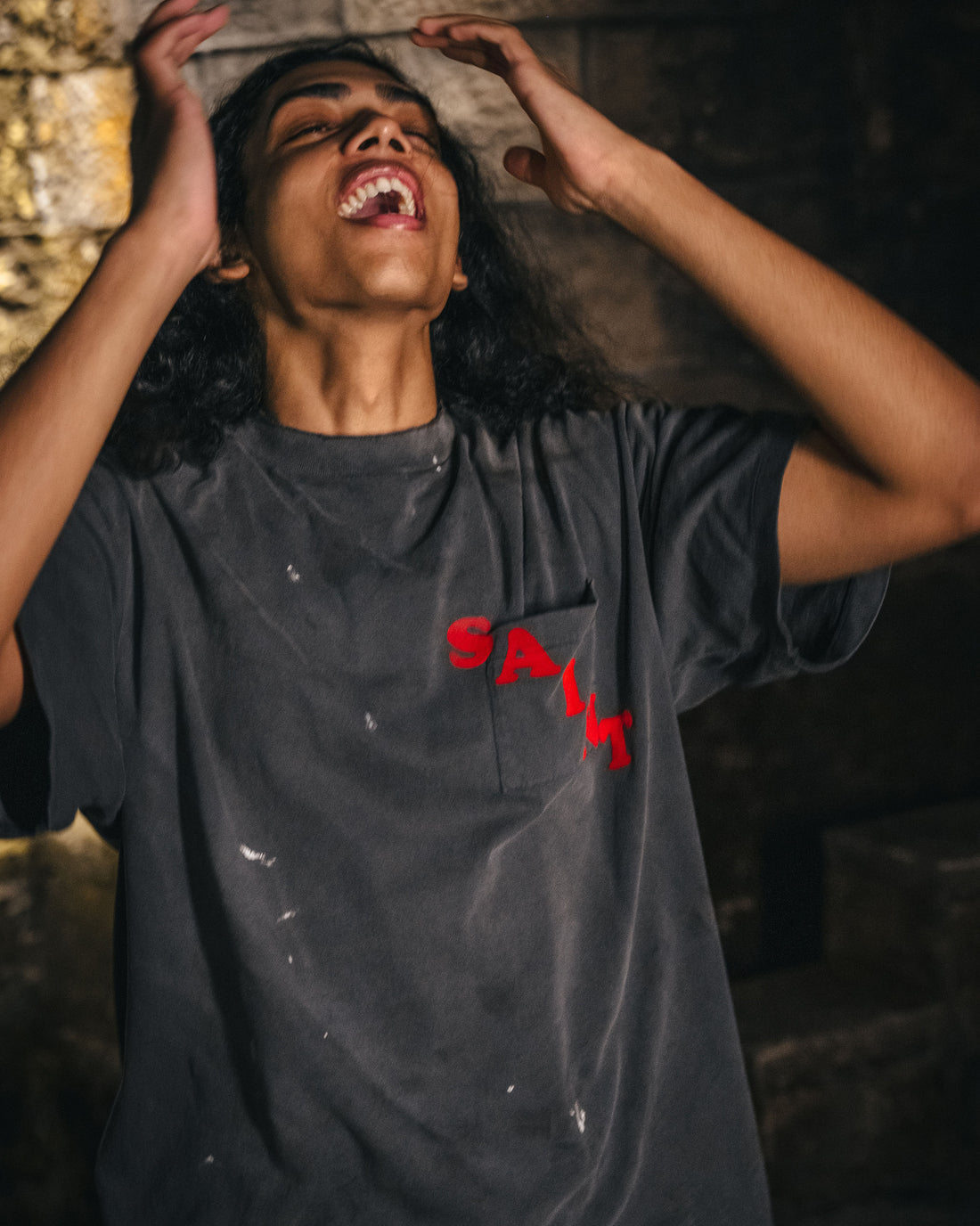 [SAINT Mxxxxxx]SS TEE/POCKET/BLACK(SM-HR1-0000-009)