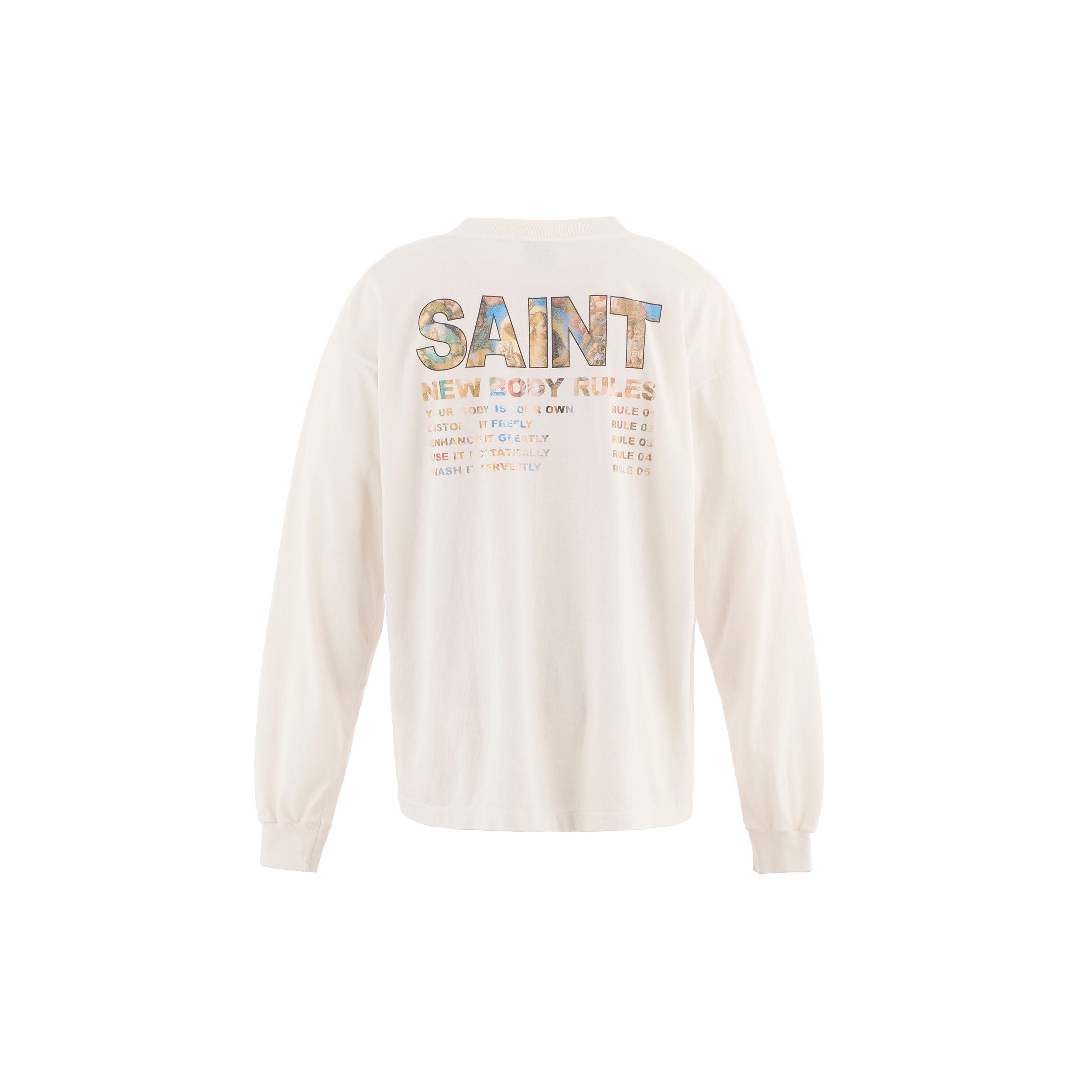 SAINT Mxxxxxx]LS TEE/NEW BODY RULES/WHITE(SM-HR1-0000-035) – R&Co.