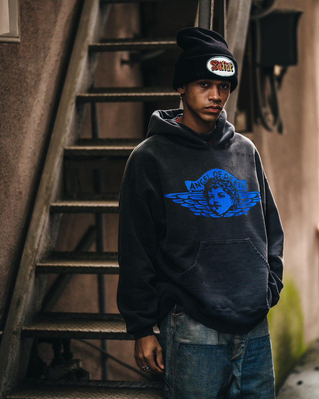 [SAINT Mxxxxxx]HOODIE/ANGEL/BLACK(SM-HR1-0000-052)