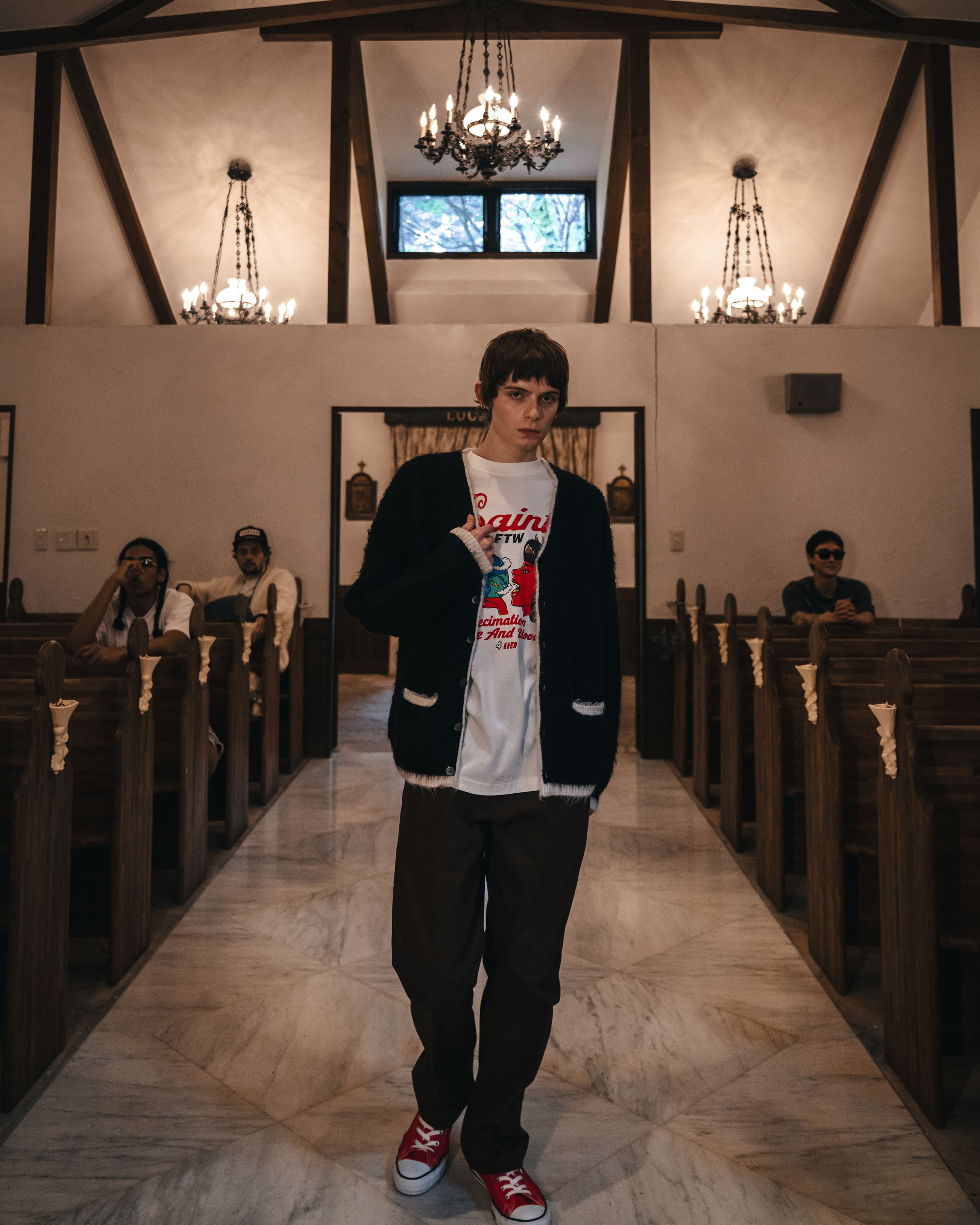 SAINT Mxxxxxx]KNIT CARDIGAN/TRIM/BLACK(SM-HR1-0000-070) – R&Co.