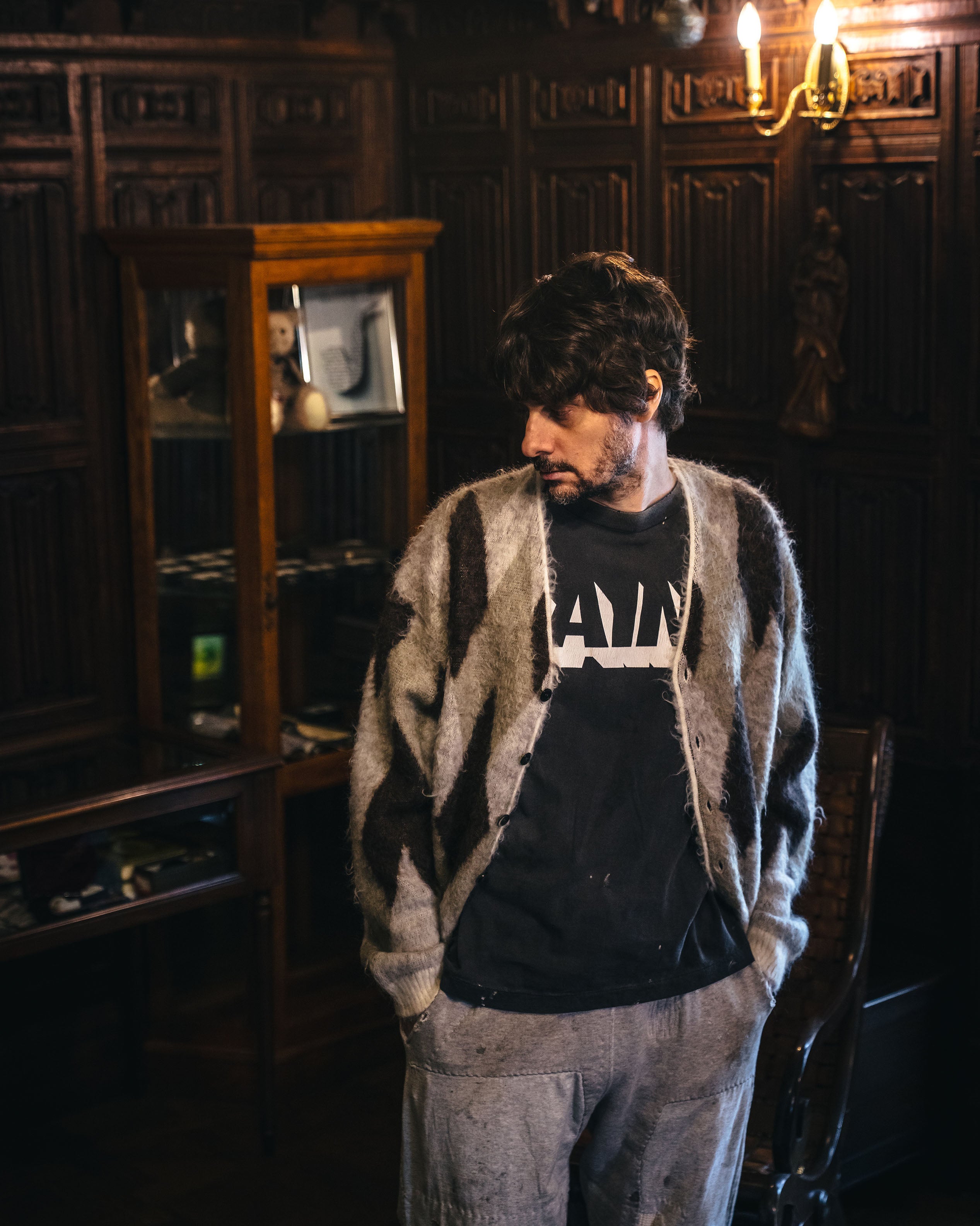 SAINT Mxxxxxx]KNIT CARDIGAN/ARGYLE/MULTI(SM-HR1-0000-074