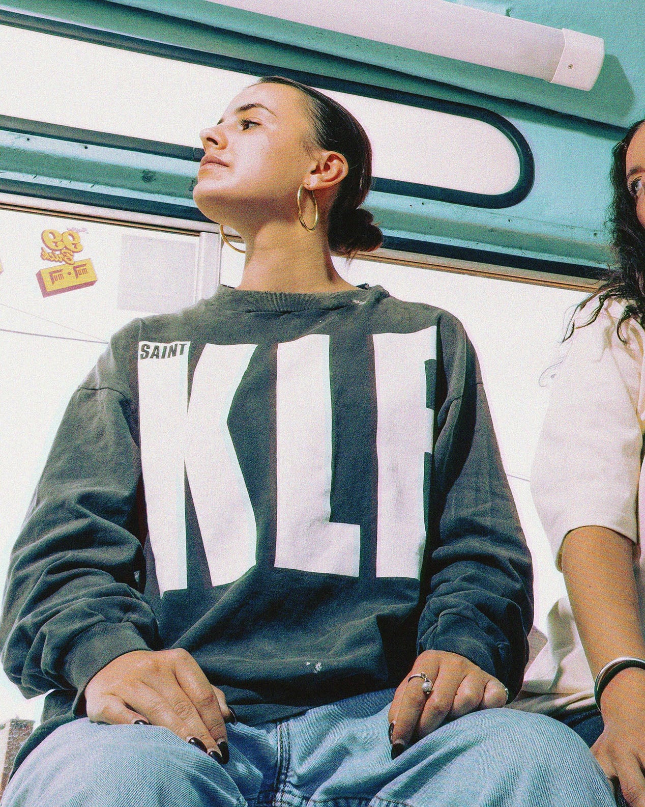 SAINT Mxxxxxx]KLF_LS TEE/WHITE KLF/BLACK/WHITE(SM-HR1-0000-C03