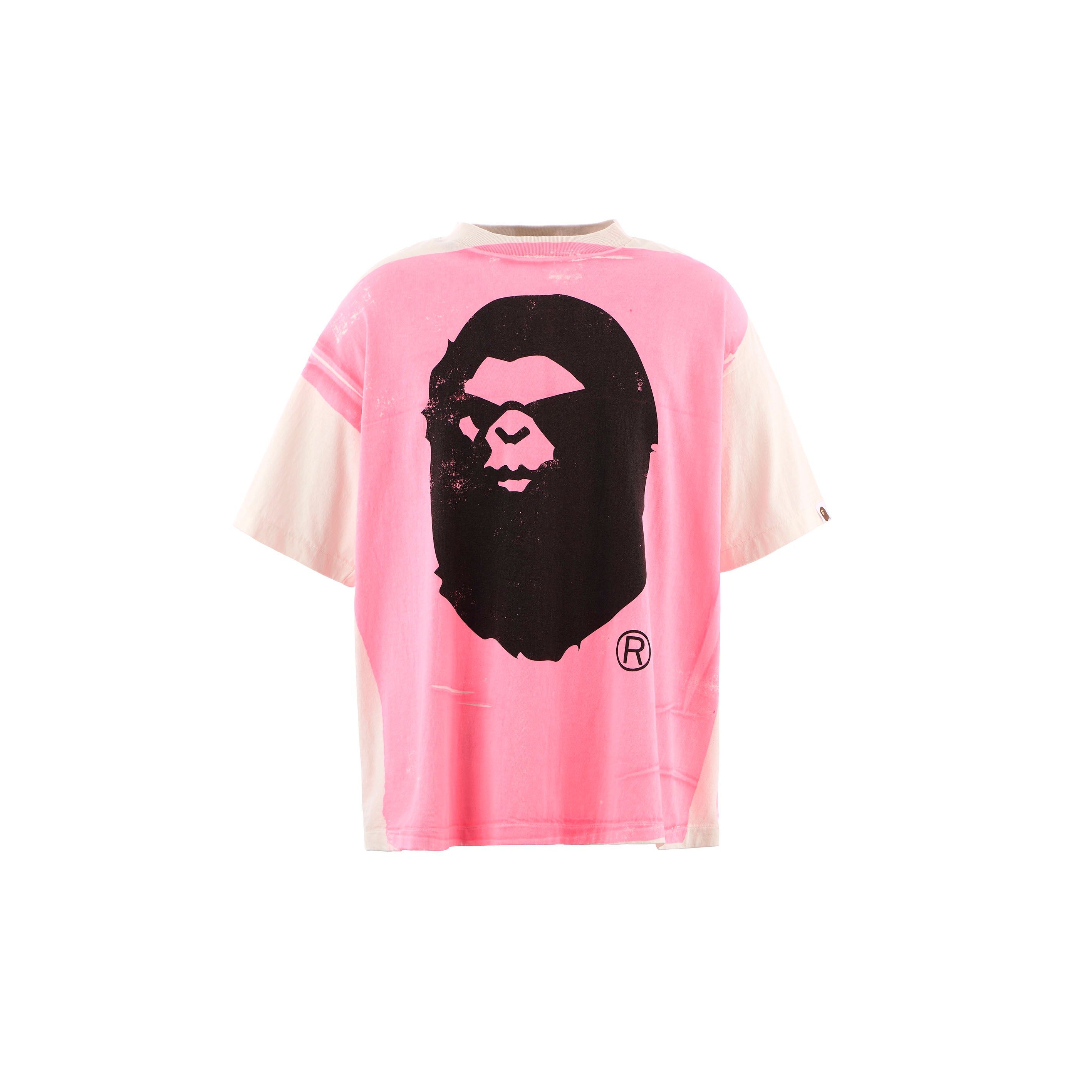 SAINT Mxxxxxx]BAPE_SS TEE/HANDPRINT/WHITE/PINK(SM-HR1-0000-C33