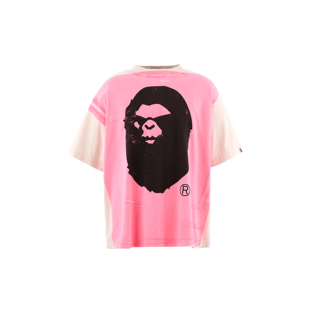 SAINT Mxxxxxx]BAPE_SS TEE/HANDPRINT/WHITE/PINK(SM-HR1-0000-C33 