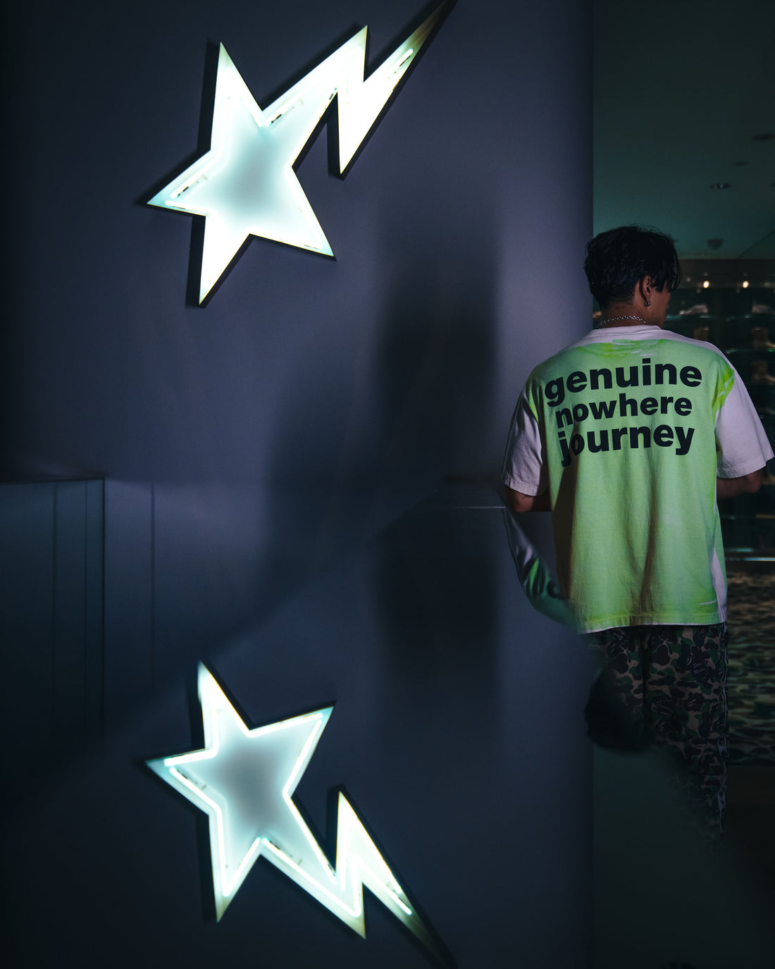 [SAINT Mxxxxxx]BAPE_SS TEE/HANDPRINTWHITE/GREEN(SM-HR1-0000-C34)