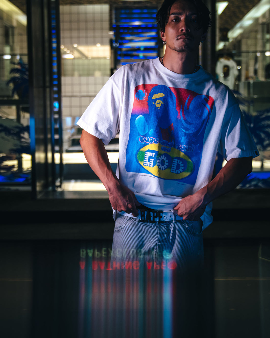 [SAINT Mxxxxxx]BAPE_SS TEE/GOD/WHITE(SM-HR1-0000-C35)