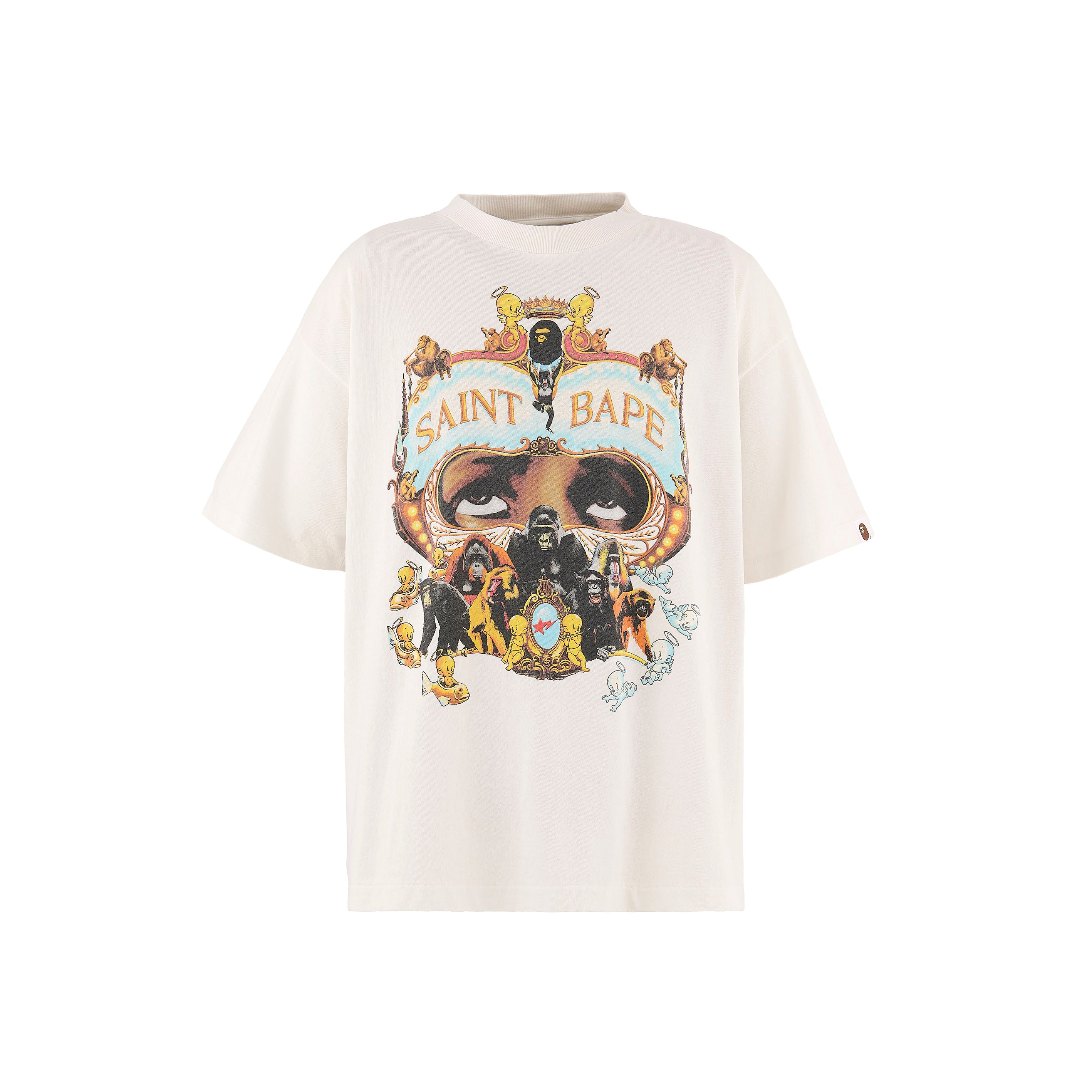 SAINT Mxxxxxx]GENERATION BAPE_SS TEE/WHITE(SM-HR1-0000-C36) – R&Co.