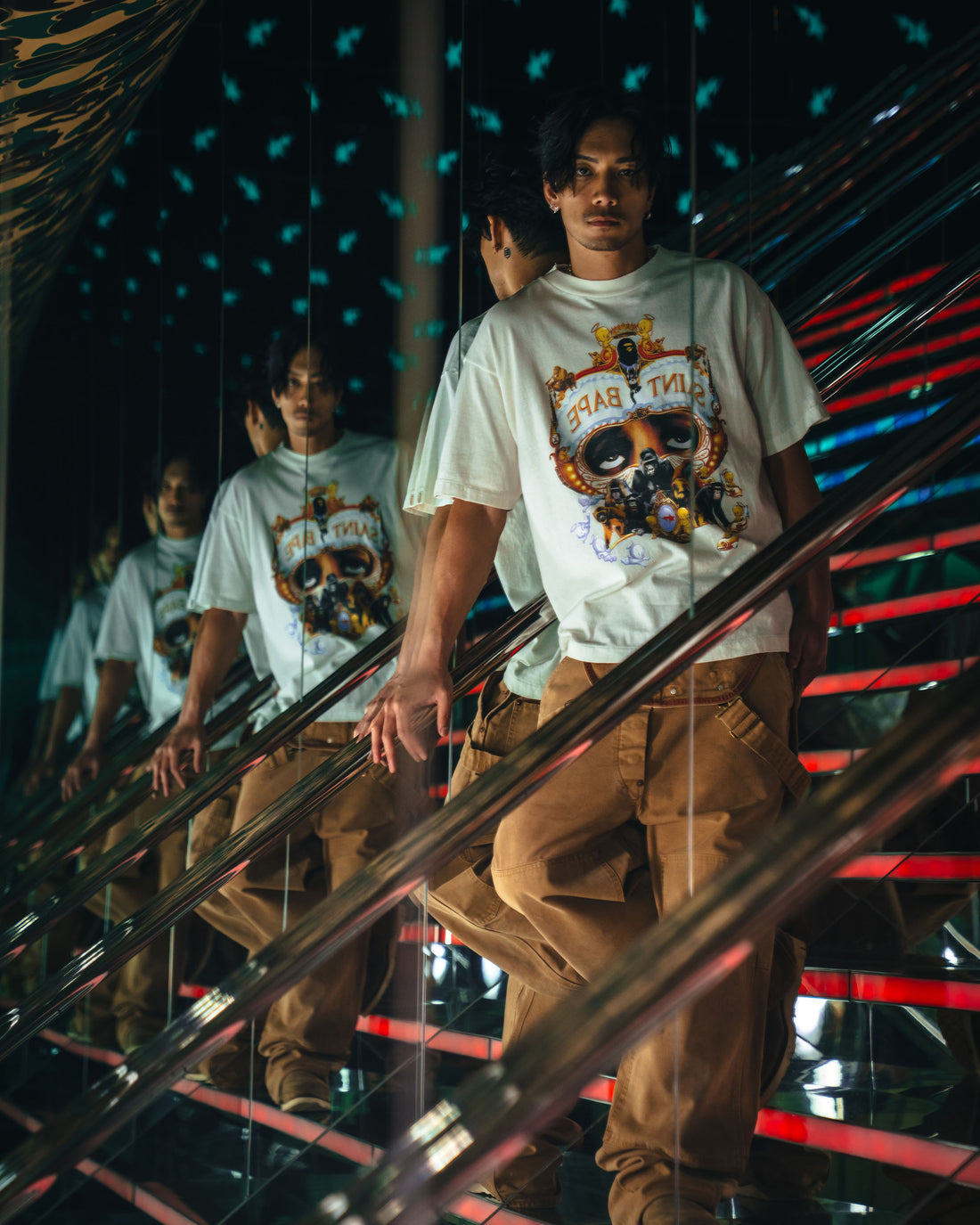 [SAINT Mxxxxxx]GENERATION BAPE_SS TEE/WHITE(SM-HR1-0000-C36)