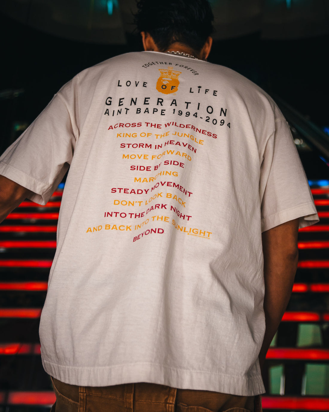[SAINT Mxxxxxx]GENERATION BAPE_SS TEE/WHITE(SM-HR1-0000-C36)