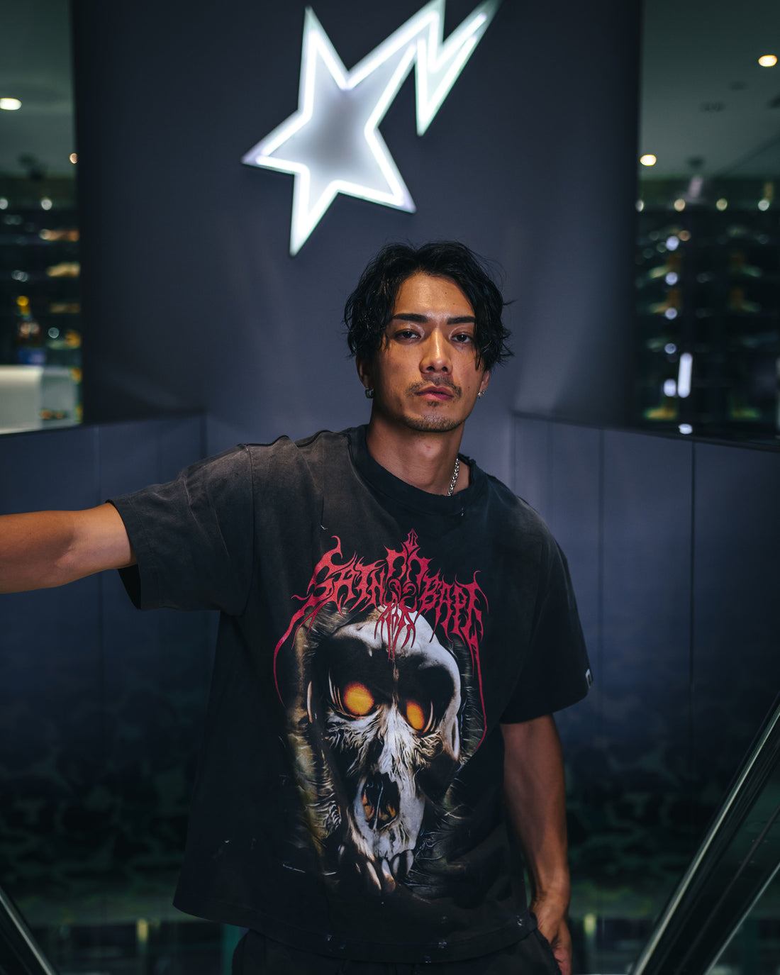 [SAINT Mxxxxxx]BAPE_SS TEE/SAINT BAPE/BLACK(SM-HR1-0000-C37)