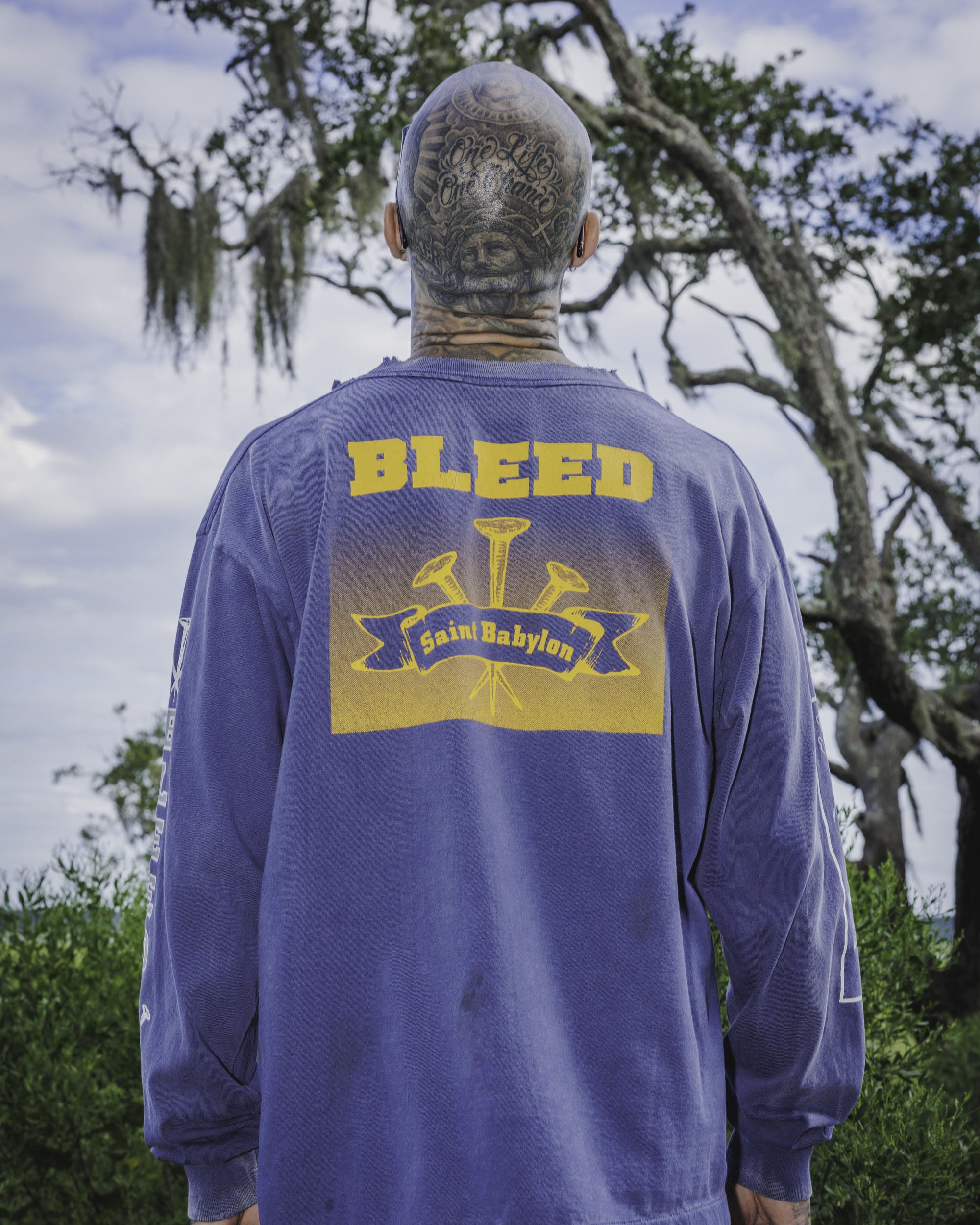 SAINT Mxxxxxx]BBLN_LS TEE/SAINT BABYLON/NAVY(SM-HR1-0000-C49