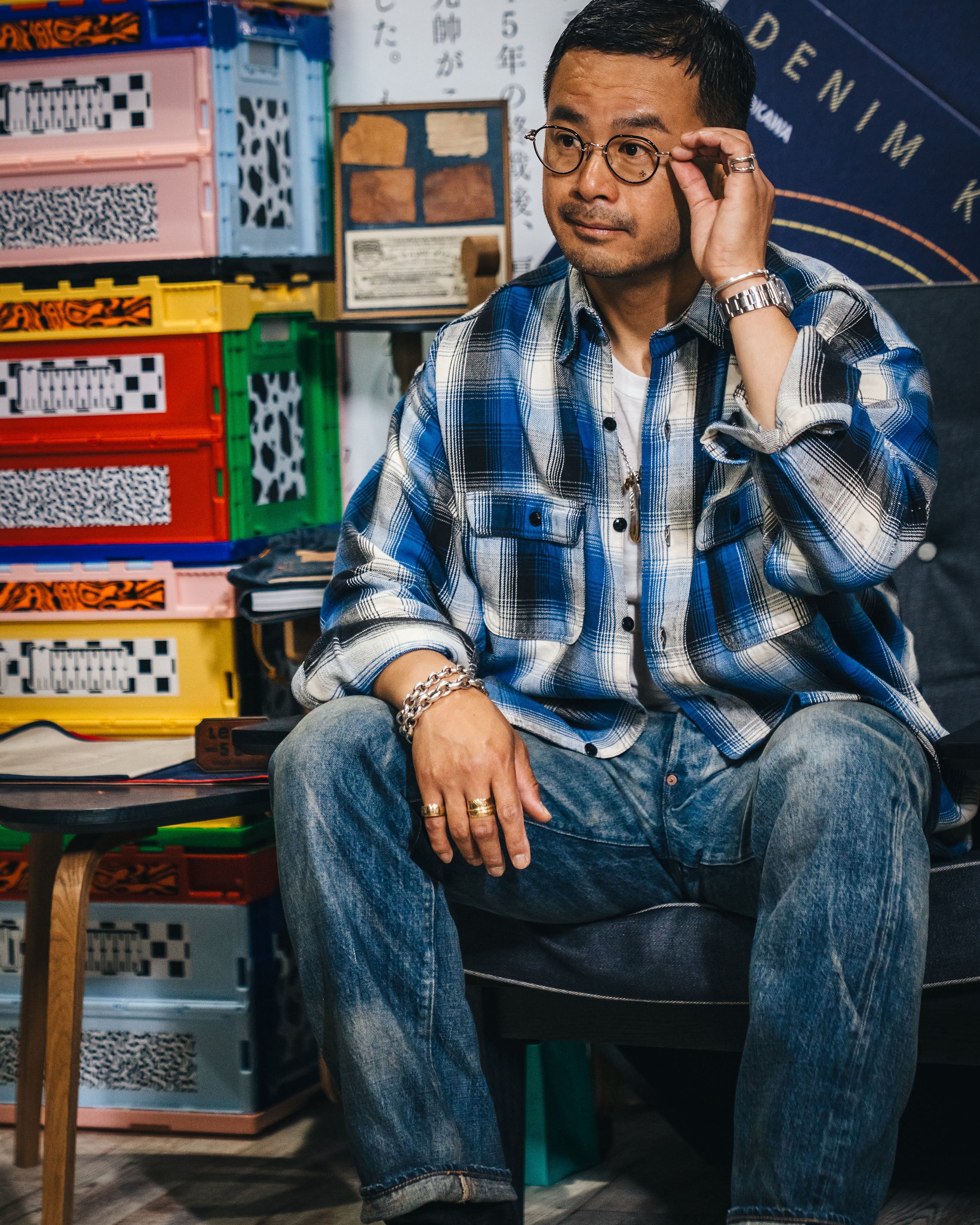 SAINT Mxxxxxx]BB_FLANNEL SHIRT/CHECK/BLUE(SM-HR1-0000-C53) – R&Co.