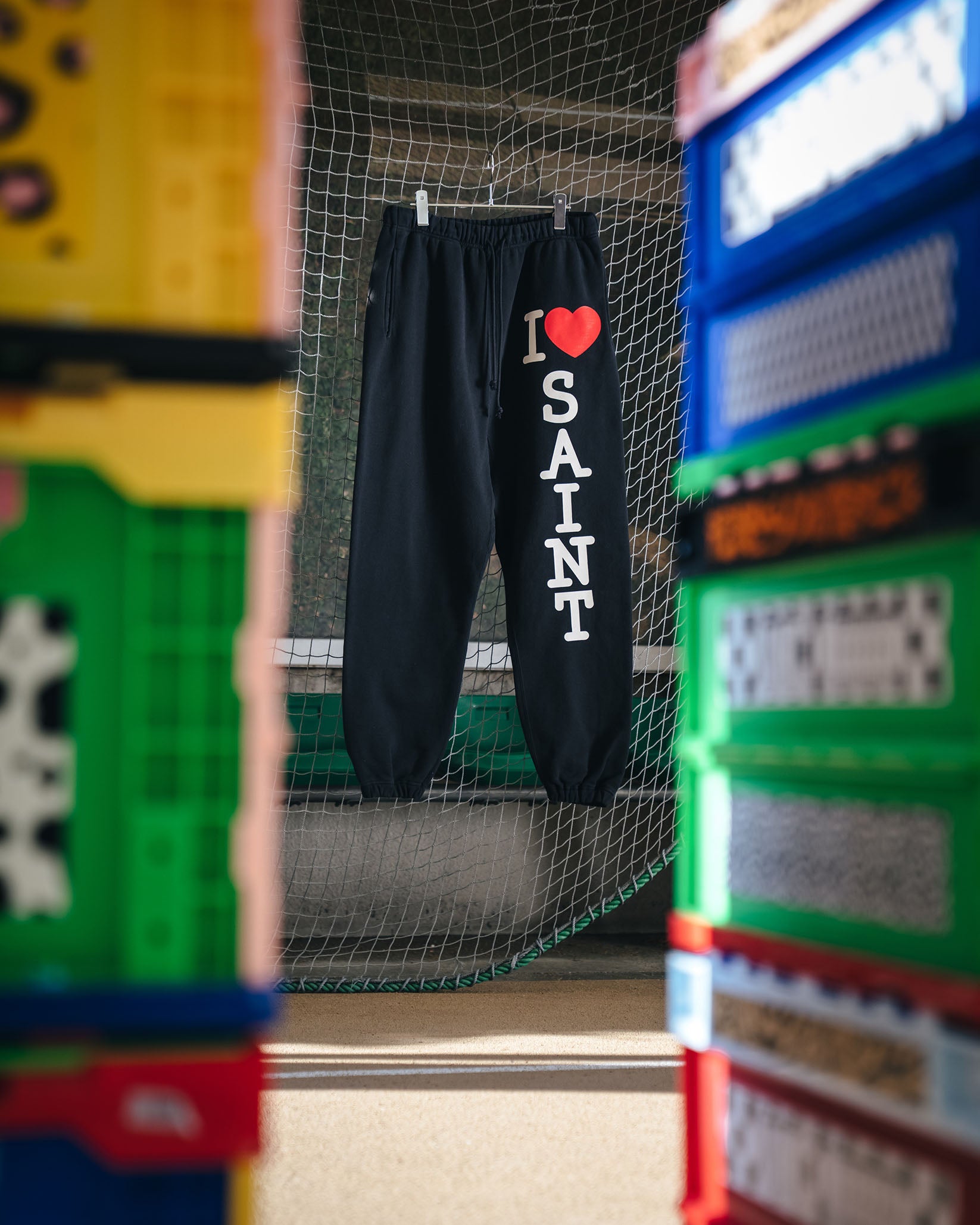 SAINT Mxxxxxx]SWEAT PANTS/I LOVE SAINT/BLACK(SM-MK8-0000-062) – R&Co.
