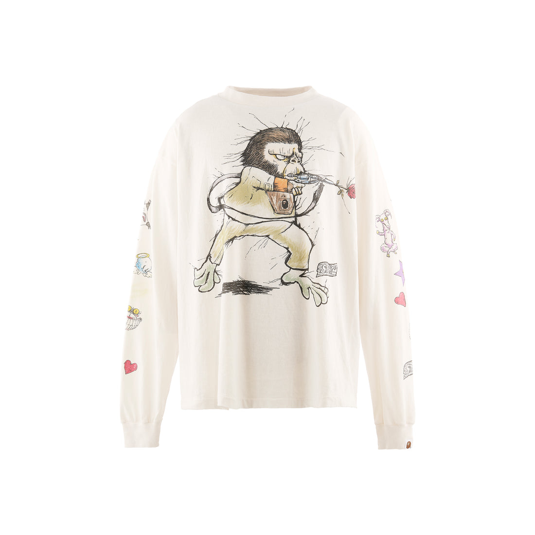 [SAINT Mxxxxxx]BAPE_LS T-SHIRT/RUNNING(SM-MK1-0000-C38)