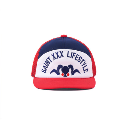 [SAINT Mxxxxxx]MESH CAP/LIFE STYLE/NAVY/RED(SM-MK1-0000-077)
