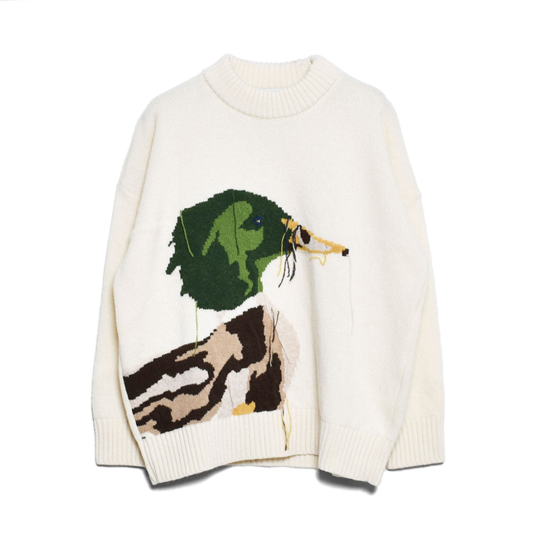 [S.S. Daley]KNIT SWEATER WITH DUCK INTARSIA/ECRU(SSDF23DUCKC)