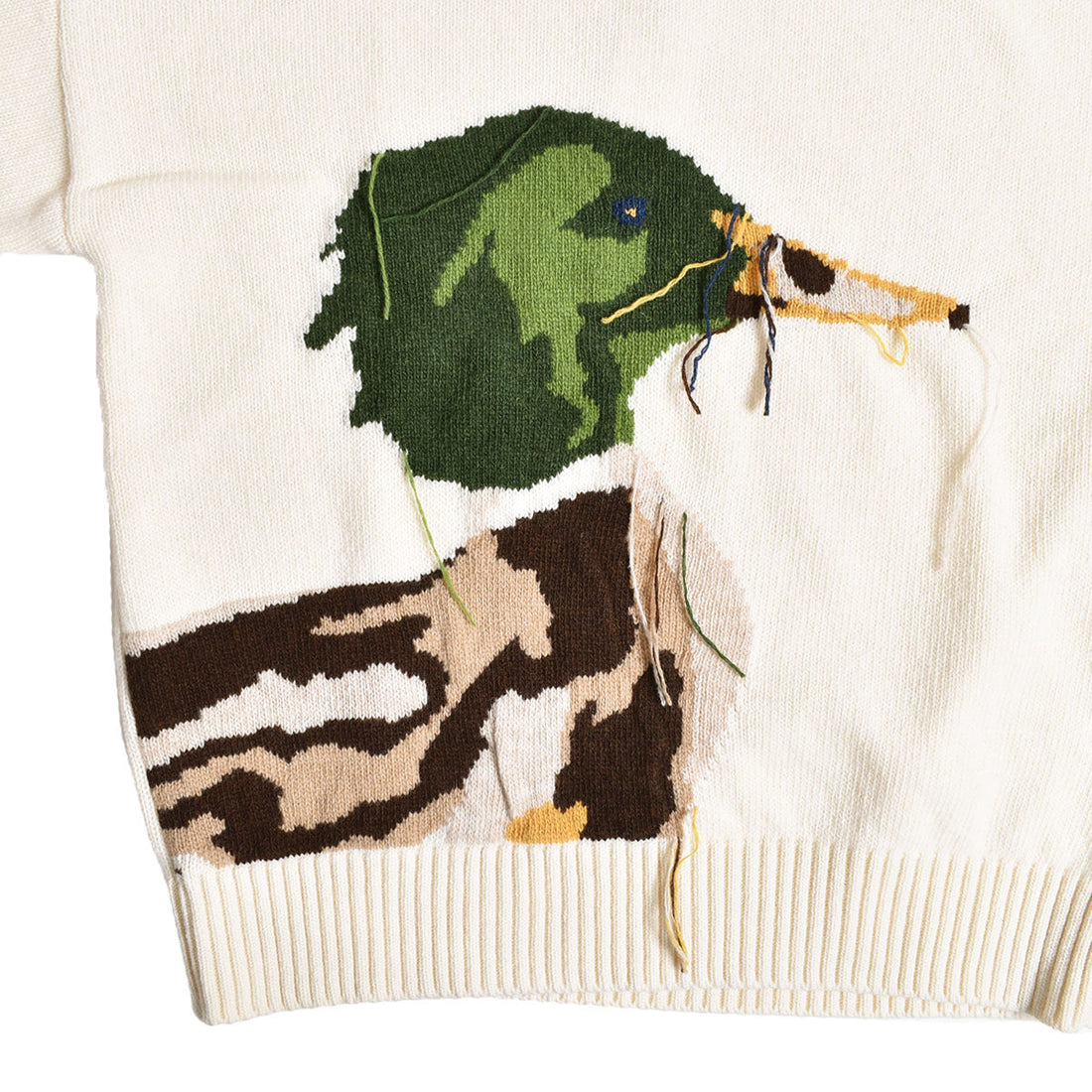 [S.S. Daley]KNIT SWEATER WITH DUCK INTARSIA/ECRU(SSDF23DUCKC)