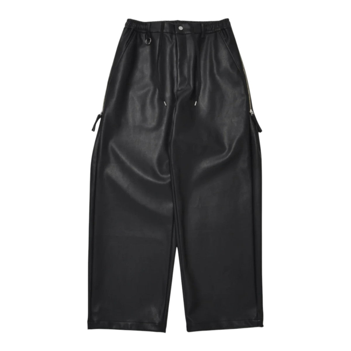 SUPERTHANKS]Faux Leather Side-zip Wide Pants/BLACK(ST254PT01A) – R&Co.