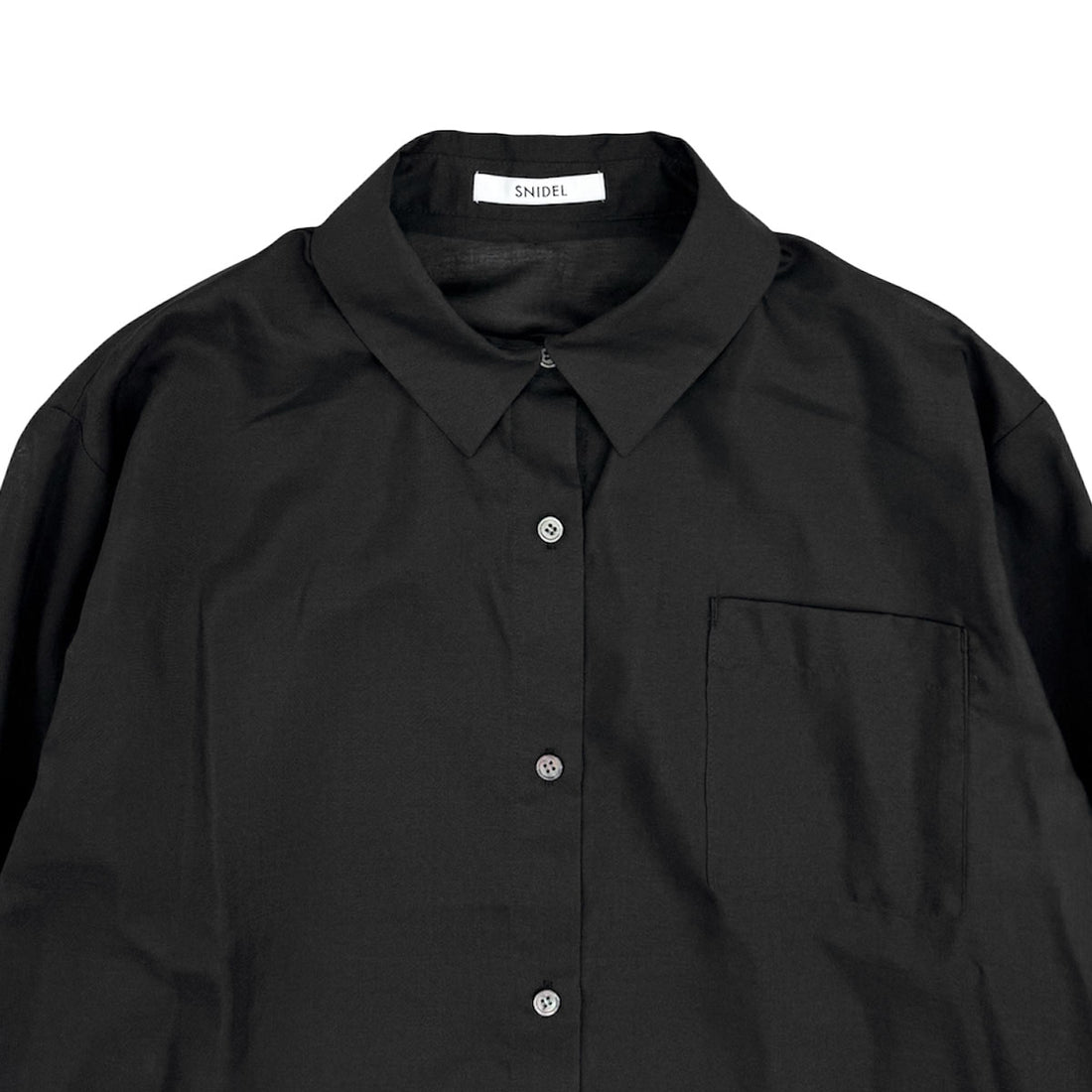 [SNIDEL]Susシアーシャツ/BLACK(SWFB254212)