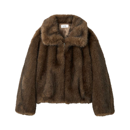 [SNIDEL]ファーショートコート/BROWN(SWFC254165)