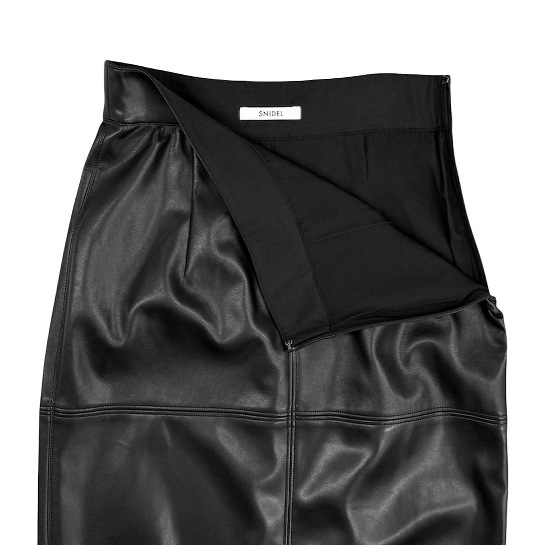 [SNIDEL]ストレッチレザータイトSK/BLACK(SWFS254285)