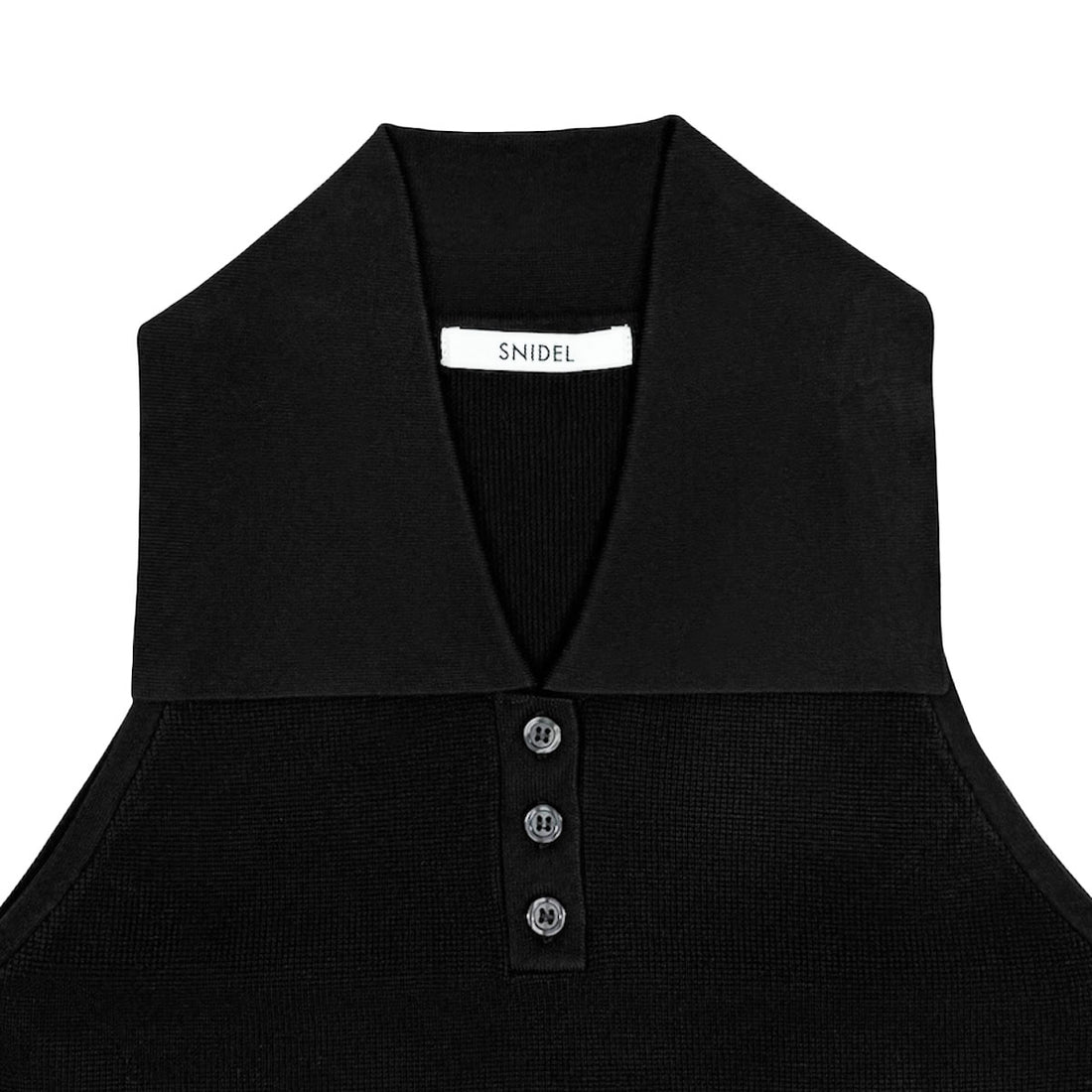 [SNIDEL]Sus襟付きニットPO/BLACK(SWNT254041)