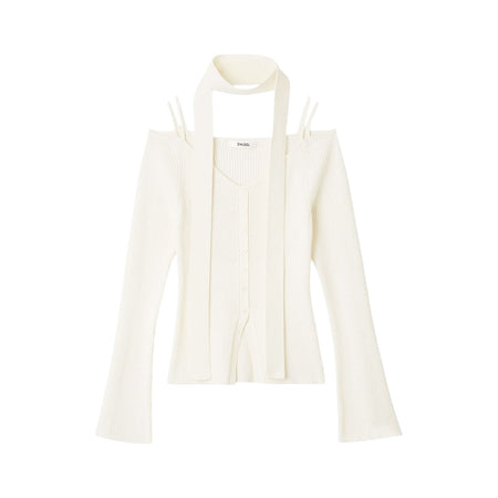 [SNIDEL]タイ付きニットPO/IVORY(SWNT254227)