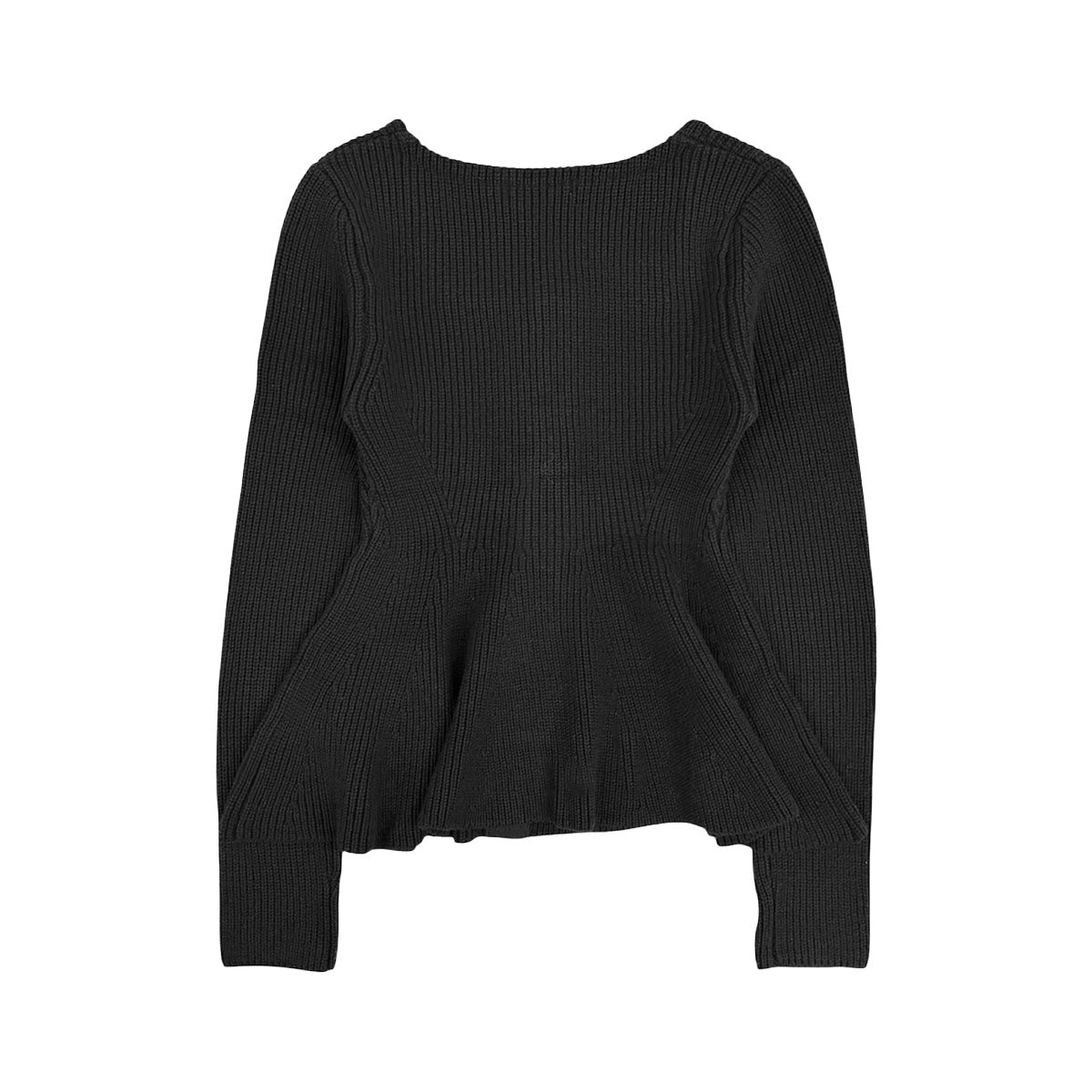 SNIDEL]カーブネックペプラムニットPO/BLACK(SWNT254230) – R&Co.