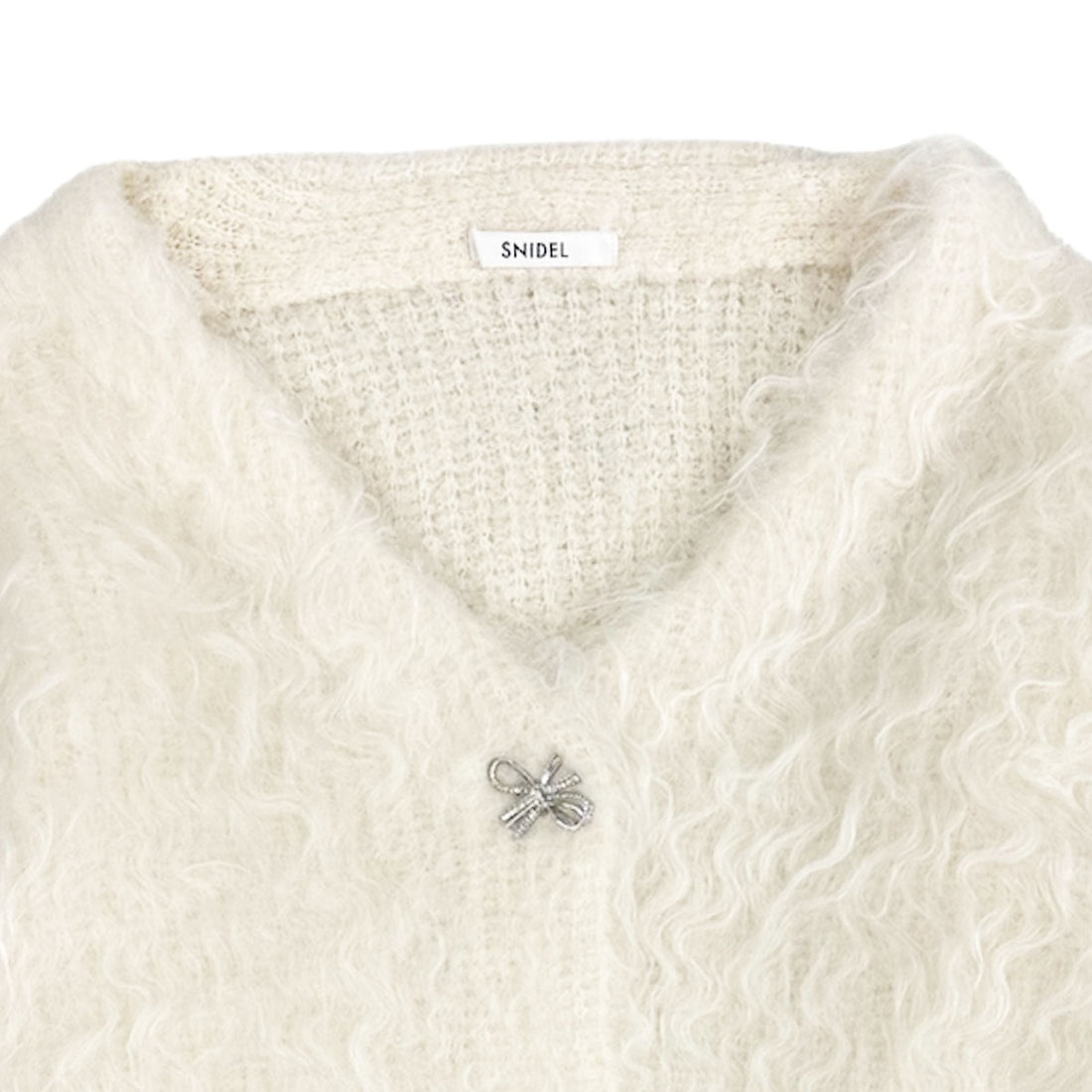 [SNIDEL]デザインニットCD/WHITE(SWNT254242)