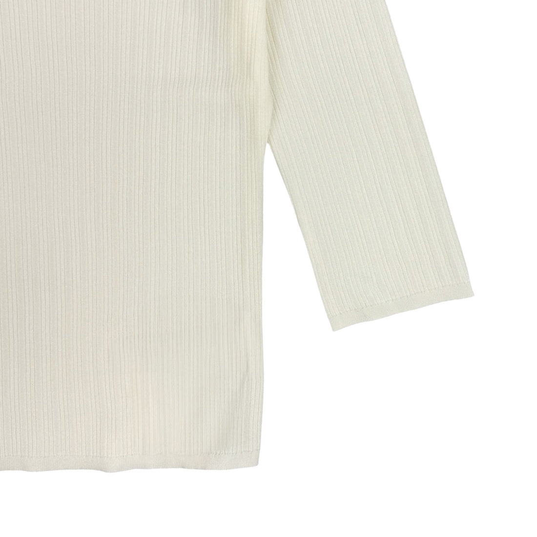 [SNIDEL]UネックシンプルリブニットPO/IVORY(SWNT254249)