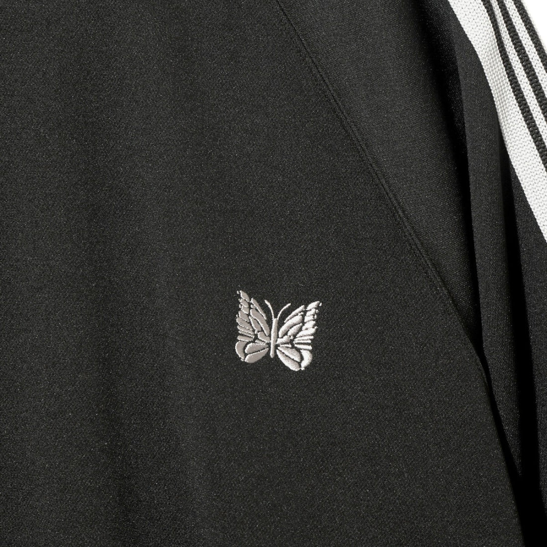 [NEEDLES]Track Crew Neck Shirt - Poly Smooth/CHACOAL(SX405)