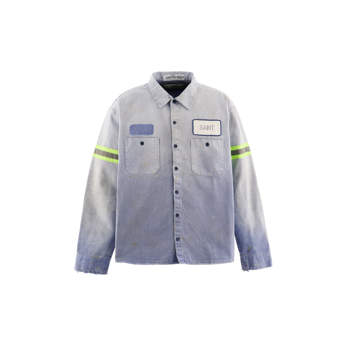 [SAINT Mxxxxxx]COTTON SHIRT/LINE/NAVY(SM-MK8-0000-050)