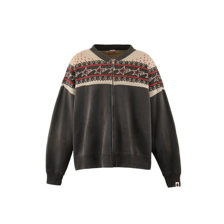 [SAINT Mxxxxxx]BAPE_ZIP CARDIGAN/CHARCOAL(SM-MK8-0000-C52)