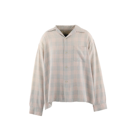 [SAINT Mxxxxxx]RAYON SHIRT/CHECK/SKY BLUE(SM-MK8-0000-046)
