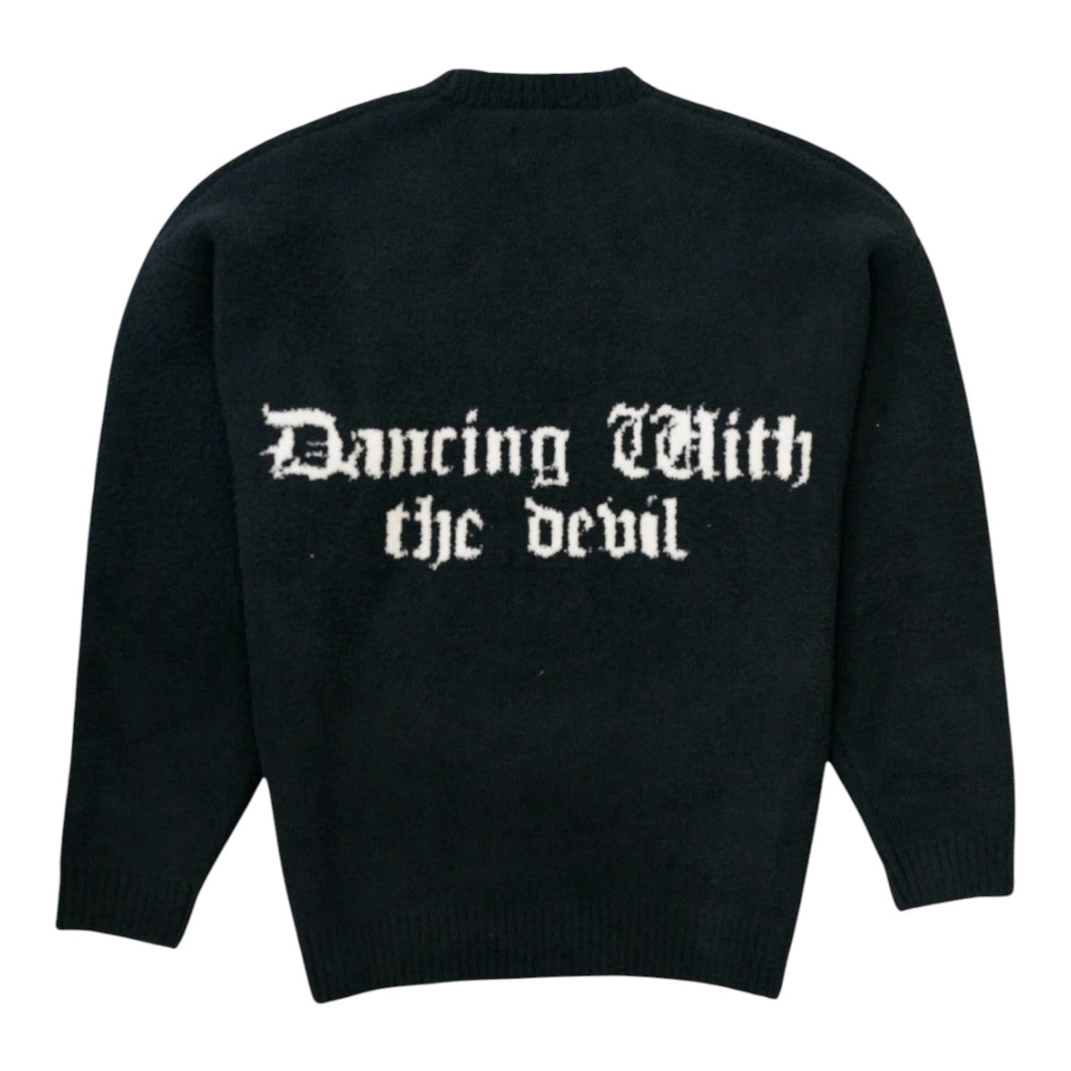 TAIN DOUBLE PUSH]SHAGGY KNIT CREW NECK/BLACK(T521-KTR018) – R&Co.