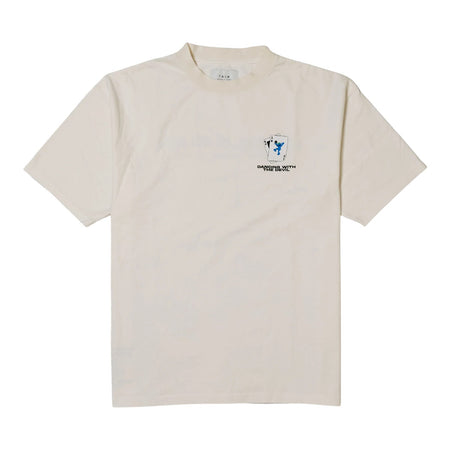 [TAIN DOUBLE PUSH]DANCING WITH THE DEVIL SHORT SLEEVE T-SHIRTS/WHITE(T521-ST001)