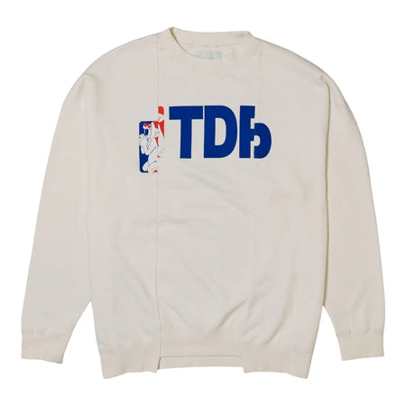 [TAIN DOUBLE PUSH]CREW NECK SWEAT/WHITE(T521-TR009)