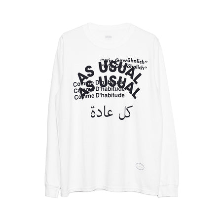 [TANGTANG]L/S TEE MULTI AS USUAL/WHITE(T-7255)