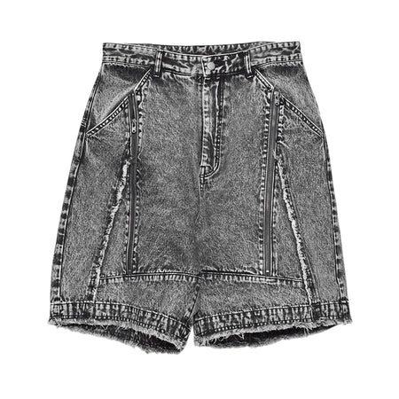 [TAUPE]ZIP POCKET DENIM SHORT PANTS/GRAY(TPM25105007)