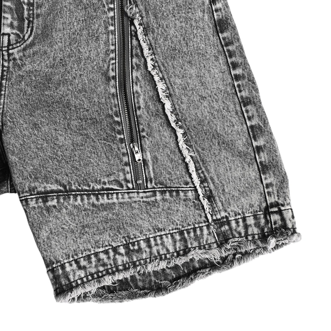 [TAUPE]ZIP POCKET DENIM SHORT PANTS/GRAY(TPM25105007)