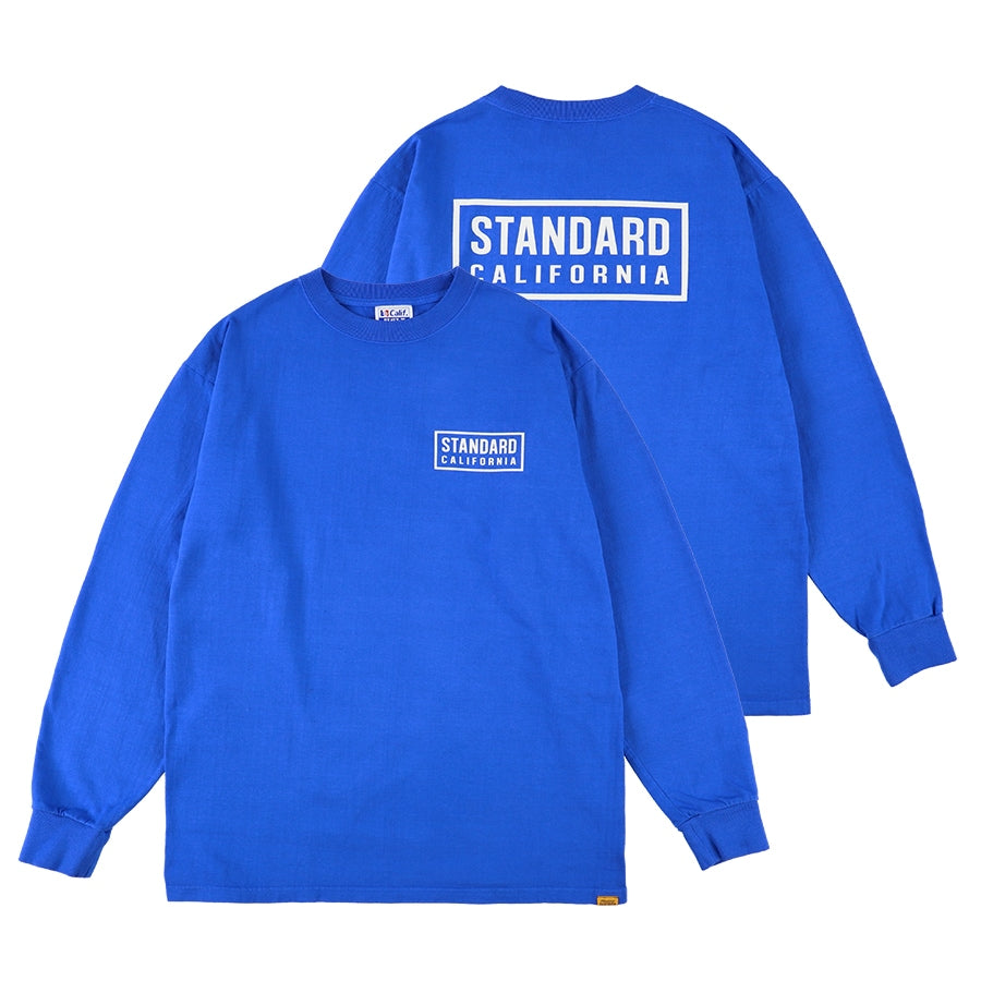 STANDARD CALIFORNIA]SD Heavyweight Box Logo Long Sleeve T/BLUE 
