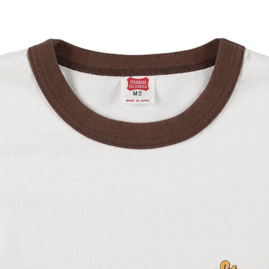 STANDARD CALIFORNIA]SD US Cotton Script Logo Ringer Long Sleeve T