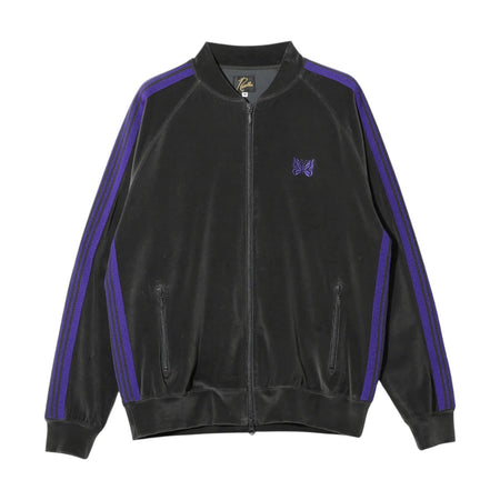 [NEEDLES]Rib Collar Track Jacket - C/PE Velour(TY358)