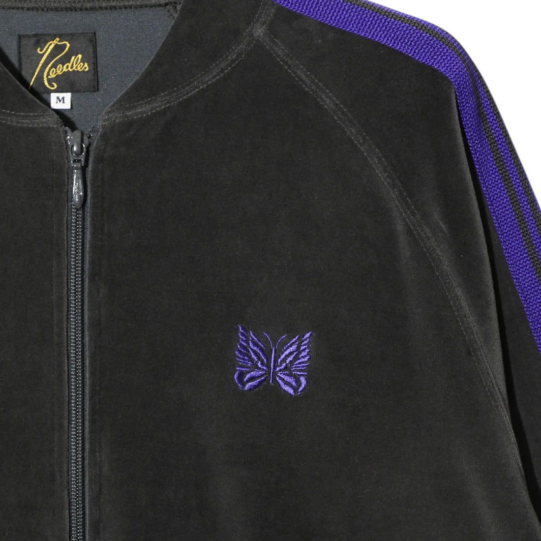 [NEEDLES]Rib Collar Track Jacket - C/PE Velour(TY358)
