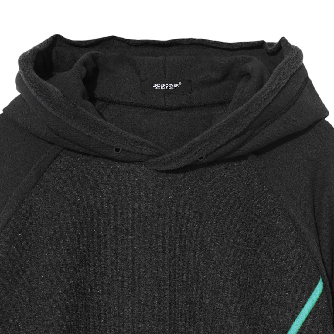 [UNDERCOVER]前身総柄T/Cパイル裏毛タチキリカサネハギフーディー/BLACK(UC2E4805-1)