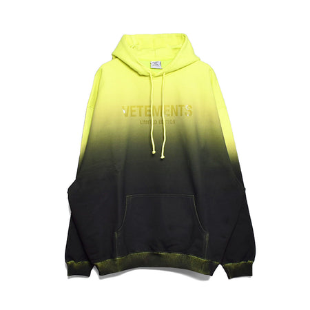 [VETEMENTS]GRADIENT LOGO LIMITED EDITION HOODIE/YELLOW(UE54HD200)